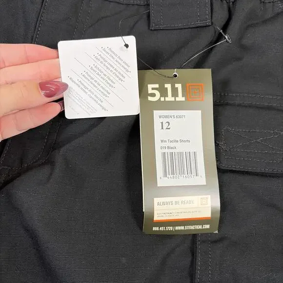 NWT 5.11 Tactical Women’s Taclite Shorts, 63071 - Black, Size 12. Bnfts Charity - Picture 2 of 16